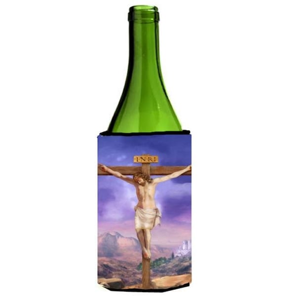 Carolines Treasures Carolines Treasures APH4517LITERK Easter Jesus Crucifixion Wine Bottle Can cooler Hugger APH4517LITERK - main